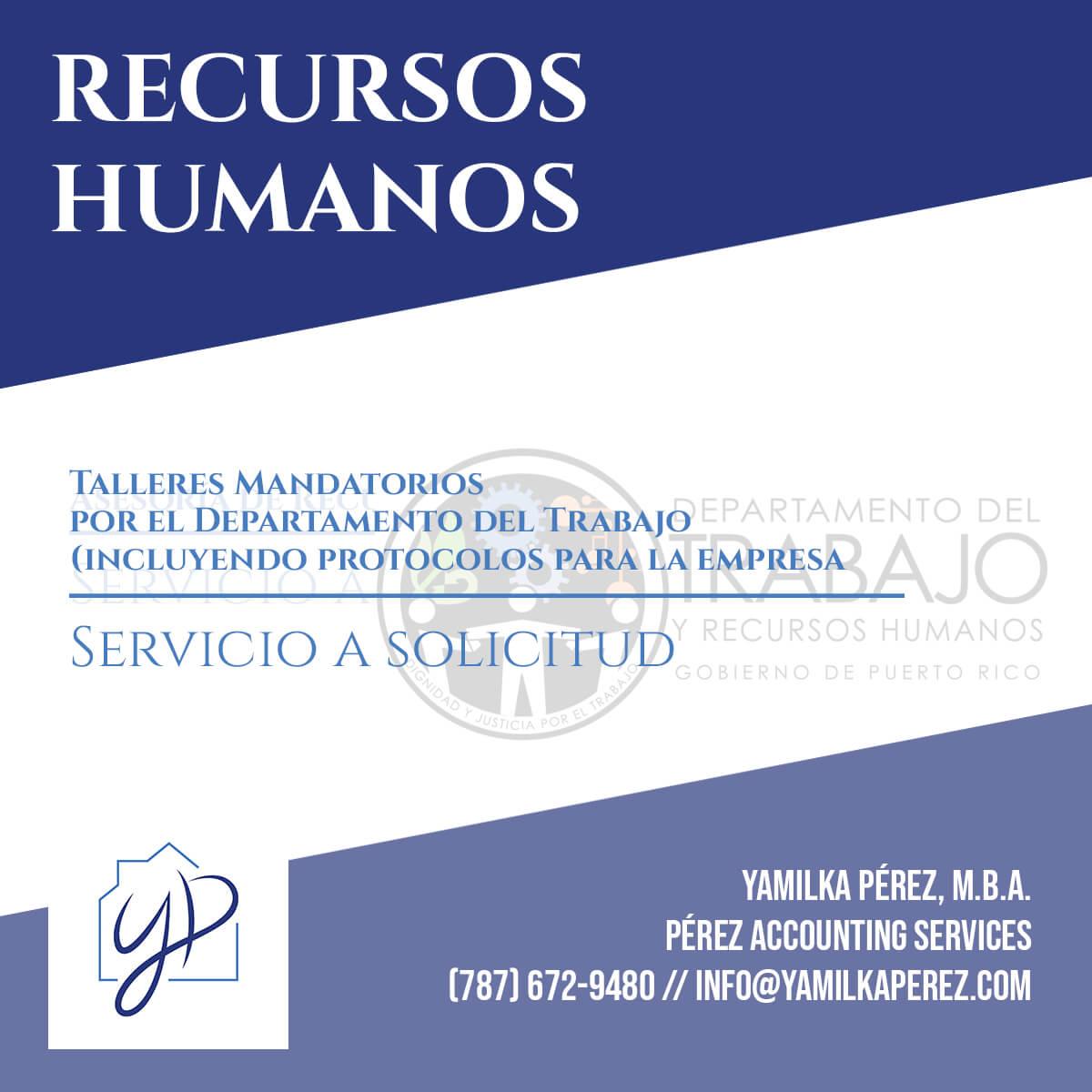 Recursos Humanos - Talleres del Departamento del Trabajo